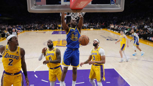 jarred vanderbilt lebron james andrew wiggins anthony davis austin reaves stephen curry warriors